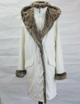 Tall Girl  mid-long Parka Hooded Coat White Womens Size S - £38.55 GBP