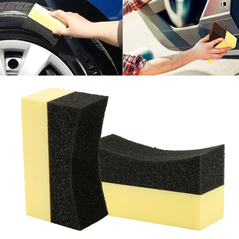 2Pcs Car Wheel Cleaning Sponge Tire Wash Wiper Water Suction Sponge Pad Wax Po - £9.05 GBP