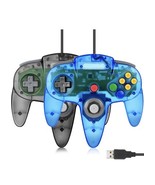 2 For Nintendo 64 N64 USB Controller Gamepad Joystick For PC MAC Raspber... - $31.12 CAD