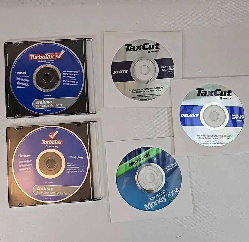 Older Tax Preparation Software - Lot of 4 - Years 2003 - 2006 - 2007 + M... - $19.79