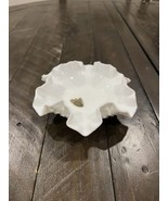 Fenton Hobnail White Milk Glass  Ruffled Edge Trinket Dish With Sticker ... - $24.35 CAD