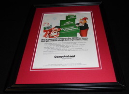 1982 Computerland Christmas Framed 11x14 ORIGINAL Advertisement - $34.64