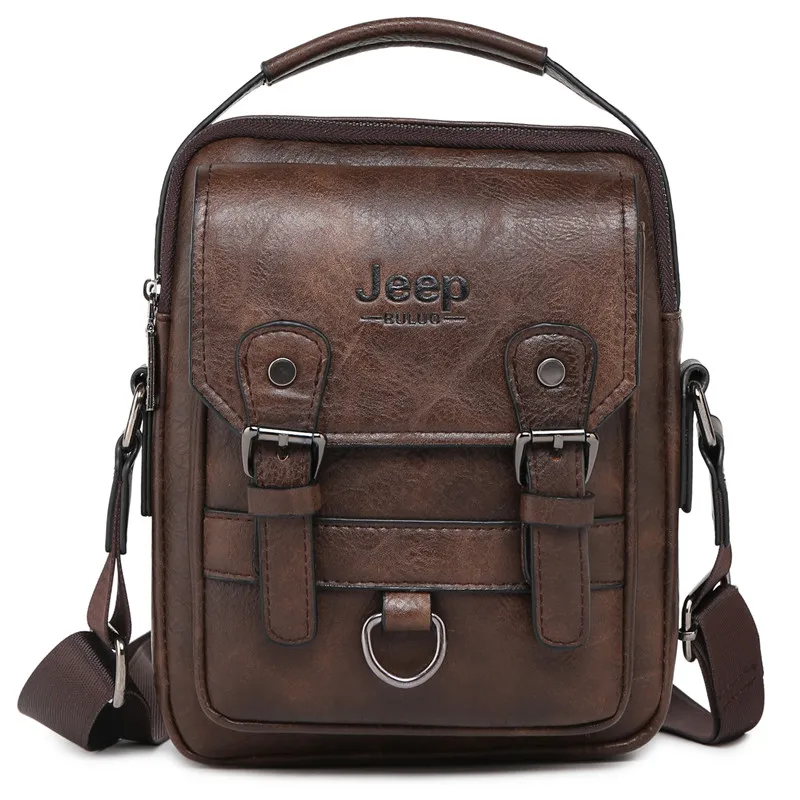 JEEP BULUO Multi-function Business Handbags Men New Man&#39;s Shoulder Bag Large Cap - £40.59 GBP