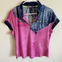 JAMIE SADOCK 1/4 Zip Polo Golf Tennis Pickleball Pink Blue Graphic Size M - $458.70 MXN