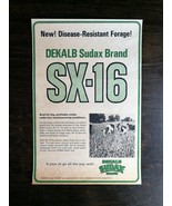 Vintage 1969 Dekalb Sudax Brand SX-16 Seed Farming Original Ad - £4.69 GBP