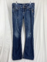 Silver Jeans Size 28x33 Pioneer Bootcut Womens Blue Distressed Denim Jeans Retro - £16.31 GBP