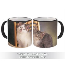 Cat : Gift Mug Pet Animal Kitten White Cute Feline Pets Lover Cat Mom Dad - £12.57 GBP