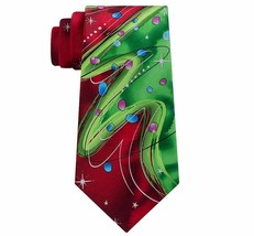 Jerry Garcia Grateful Dead Tie Men&#39;s Classic Length Christmas Tree Red Green New - £25.47 GBP