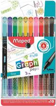 Maped 749050 Graph&#39;Peps Felt-Tip Pens Fine Point 0.4 mm Durable Tip Writ... - £12.41 GBP