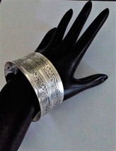 Tibetan Silver Totem Bangle Cuff Bracelet for men and women - £12.72 GBP