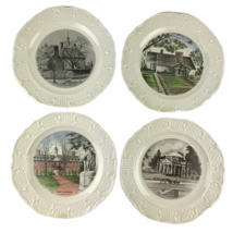 Four Vintage Colonial Williamsburg Historic Virginia Collector Plates Delano 10&quot; - £36.73 GBP
