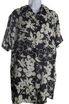 Vintage Kathie Lee Ladies Short Sleeve Chiffon Jacket Dress floral Blouse Sz L  - £15.06 GBP