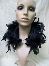 Black Feather Collar Ravenna Maleficent Oz Evanora Cruella De Vil Goth V... - €11,85 EUR