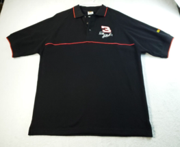 Dale Earnhardt Polo Shirt Mens Size Large Black Winners Circle Short Sleeve - $18.91