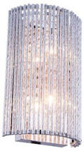 Wall Sconce INFLUX Transitional 2-Light Chrome Iron Wire Royal-Cut Crystal G9 - £176.01 GBP
