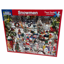 Snowmen White Mountain Jigsaw Puzzle Of Finest Quality 1000 Piece #564 Very Nice - £14.23 GBP