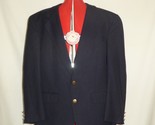 Mens Neiman Marcus 40R Navy Blue Sports Jacket Blazer Wool Union Made Vi... - $29.65