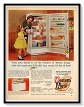 Western Auto Freezer Mother Daughter Ad Vintage 1962 Magazine Advertisement - £7.73 GBP