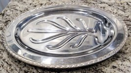 Oneida Oval Silver Plated Footed Meat Tray 16” - £18.91 GBP