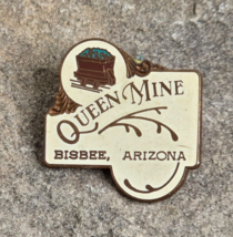 Queen Mine Bisbee Arizona Vintage Souvenir Travel Enamel Lapel Hat Pin - $14.99