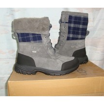UGG BUTTE Grey Metal Waterproof Boots Size 4Y fit Women Size US 6 NIB 1001937 - £75.37 GBP