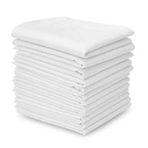 Cotton Handkerchiefs For Men - ( White, Size: 50 x 50 cm ) - Pack of 12 - $44.99