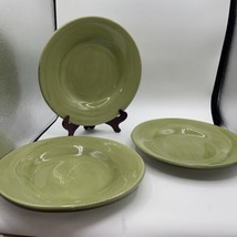 Pottery Barn Sausalito 12” Pasta Bowls/plates Set Of 3 Green - £23.92 GBP