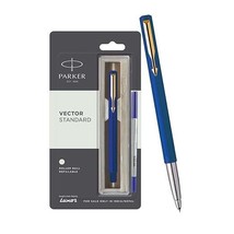Parker Vector Standard Gold Trim Roller Ball Pen, Ink Color - Blue - $15.99