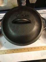 Vintage Lodge Cast Iron Dutch Oven 10 1/4 Inch No #8 DOL Made In USA - £28.05 GBP