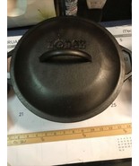 Vintage Lodge Cast Iron Dutch Oven 10 1/4 Inch No #8 DOL Made In USA - £27.53 GBP