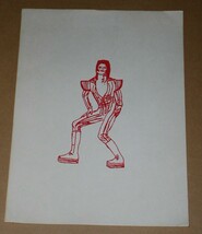 David Bowie Graphic Art Picture Photo Origin Unknown - £23.97 GBP