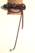 steampunk /gothic style barrette (hair clip) handmade, about 3 inches long  - £6.33 GBP