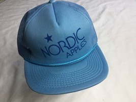 Nordic Apples Blue Mesh Trucker Baseball Cap Hat Adjustable - $14.84