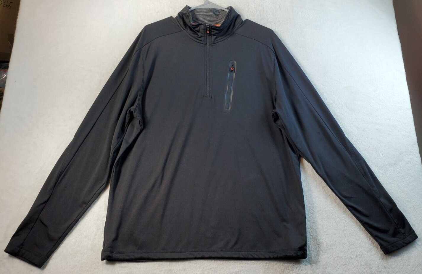 Hawke &amp; Co Sweatshirt Mens Size Large Black Polyester Long Sleeve Pocket... - $9.29