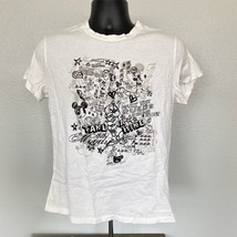 Mickey Goofy Grumpy Tigger Sketch Womens T-shirt Disneyland Resort Black... - $17.28