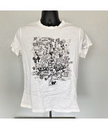 Mickey Goofy Grumpy Tigger Sketch Womens T-shirt Disneyland Resort Black... - £13.56 GBP