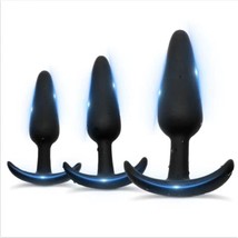 For Comfortable Long-Term Wear Silicone Anal Plug ,3Pcs Training Set/Anal Sex Tr - £16.52 GBP