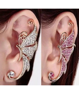 Elegant Crystal Ear Clip Dragon Ear Cuff Wing Ear Piece  Cute Butterfly ... - $284.64 MXN
