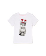 Way To Celebrate Girls’ Valentine’s Day Cat Graphic T-Shirt, White XL (1... - $275.45 MXN