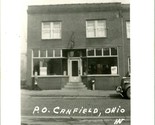 RPPC Post Office Canfield Ohio OH Street View UNP Postcard - £25.92 GBP
