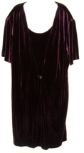 Vintage Dress TR Bentley Velveteen Plus Sz 22WP Purple Layered look MOB Boho 90s - £39.52 GBP