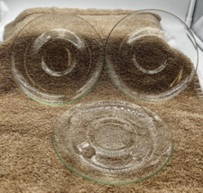 Set of 3 Vintage Jena Therm Clear Jenaer Glass Saucer Plates 5 3/4 Germa... - $29.21