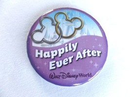 Walt Disney World Resort Happily Ever After! 3&quot; Round Button Pin Collectible New - £5.49 GBP