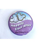 Walt Disney World Resort HAPPILY EVER AFTER! 3&quot; Round Button Pin Collect... - £5.46 GBP