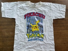 Vintage Pokemon Gotta Catch Em All Shirt Youth M Pikachu Anime Cartoon 2000 RARE - £19.22 GBP