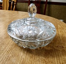 Vintage Anchor Hocking Star of David Candy Dish with Lid, Collectible Glassware - £18.98 GBP