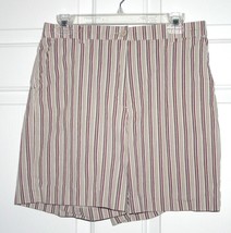 Sz 12  Kim Rogers Womens Cotton Slimming Stripe Shorts ML 12 Waist 30-31&quot; x 7&quot; - £11.15 GBP