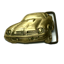 Vintage 1978 Solid Brass Belt Buckle by Baron BBB Muscle Car Auto Collec... - £28.30 GBP