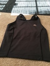 Adidas Women&#39;s Black Sleeveless Shirt Top Tank w/Attached Bra Size Medium  - £22.10 GBP