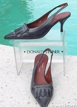 Donald Pliner Couture Oil Skin Calf Leather Pump Shoe New Slingback 6 $255 - £80.83 GBP